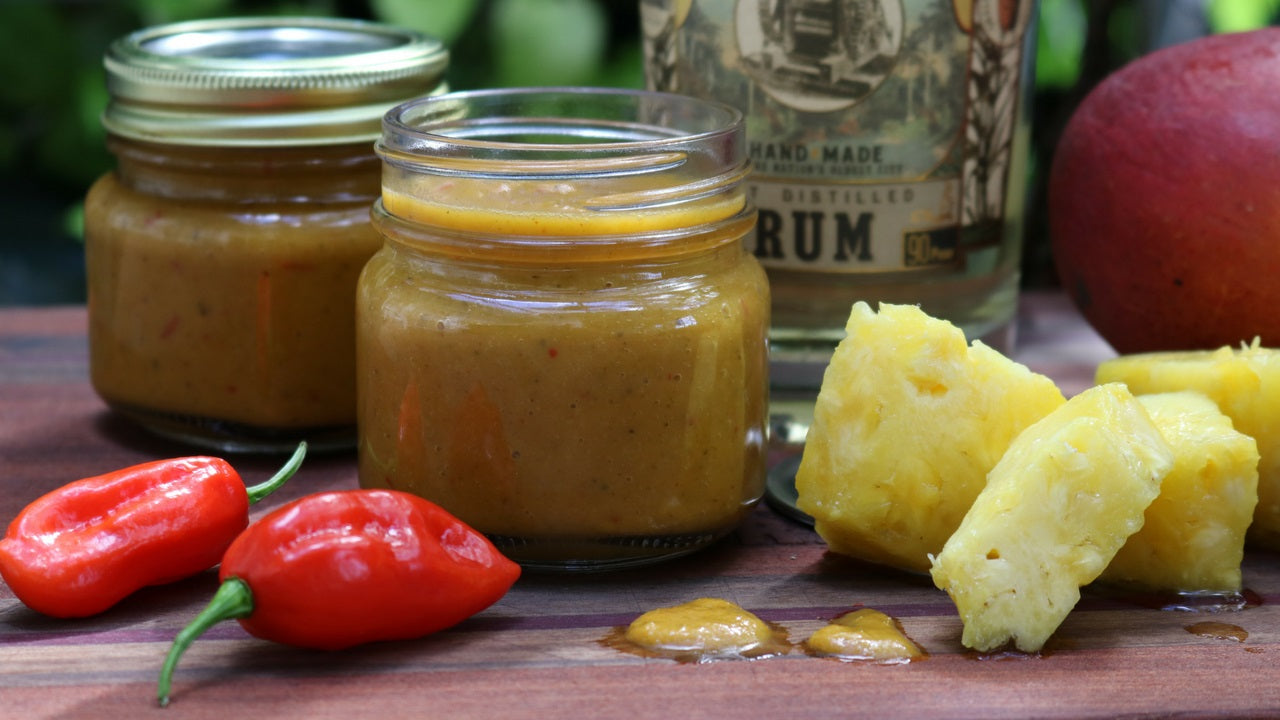 Pineapple-Mango Rum Ghost Pepper Hot Sauce Recipe
