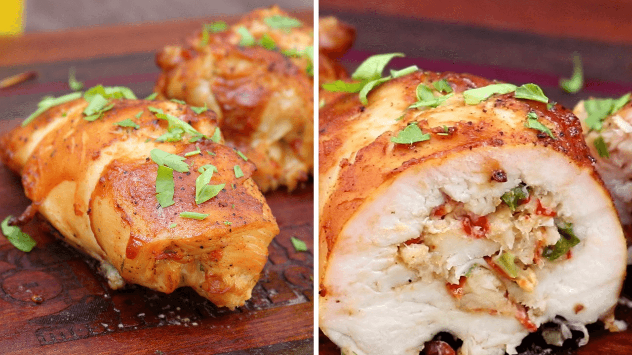 Crawfish-Stuffed Cajun Chicken Breasts