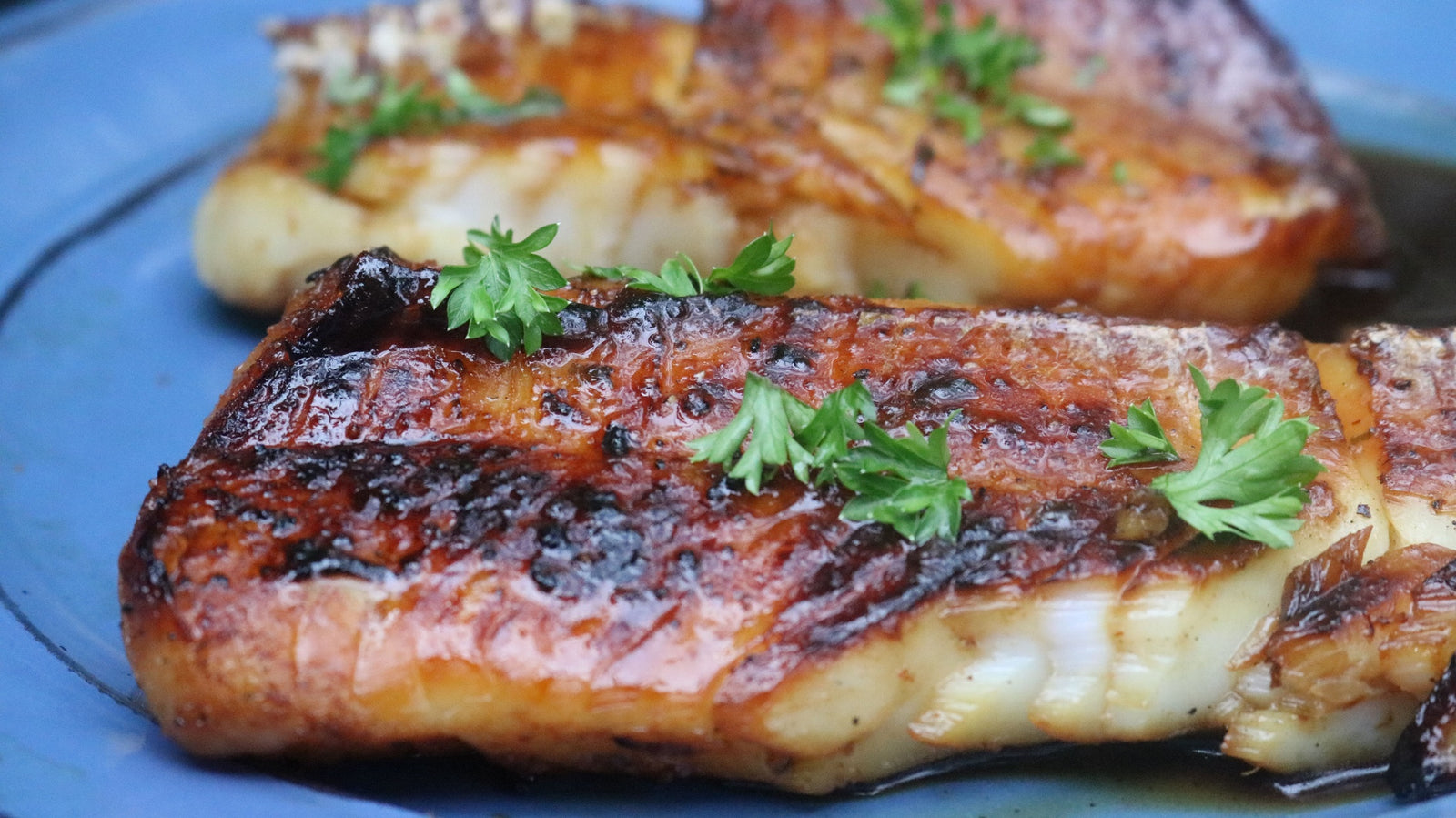 Honey-Porter Cod Cooked on a Himalayan Salt Block