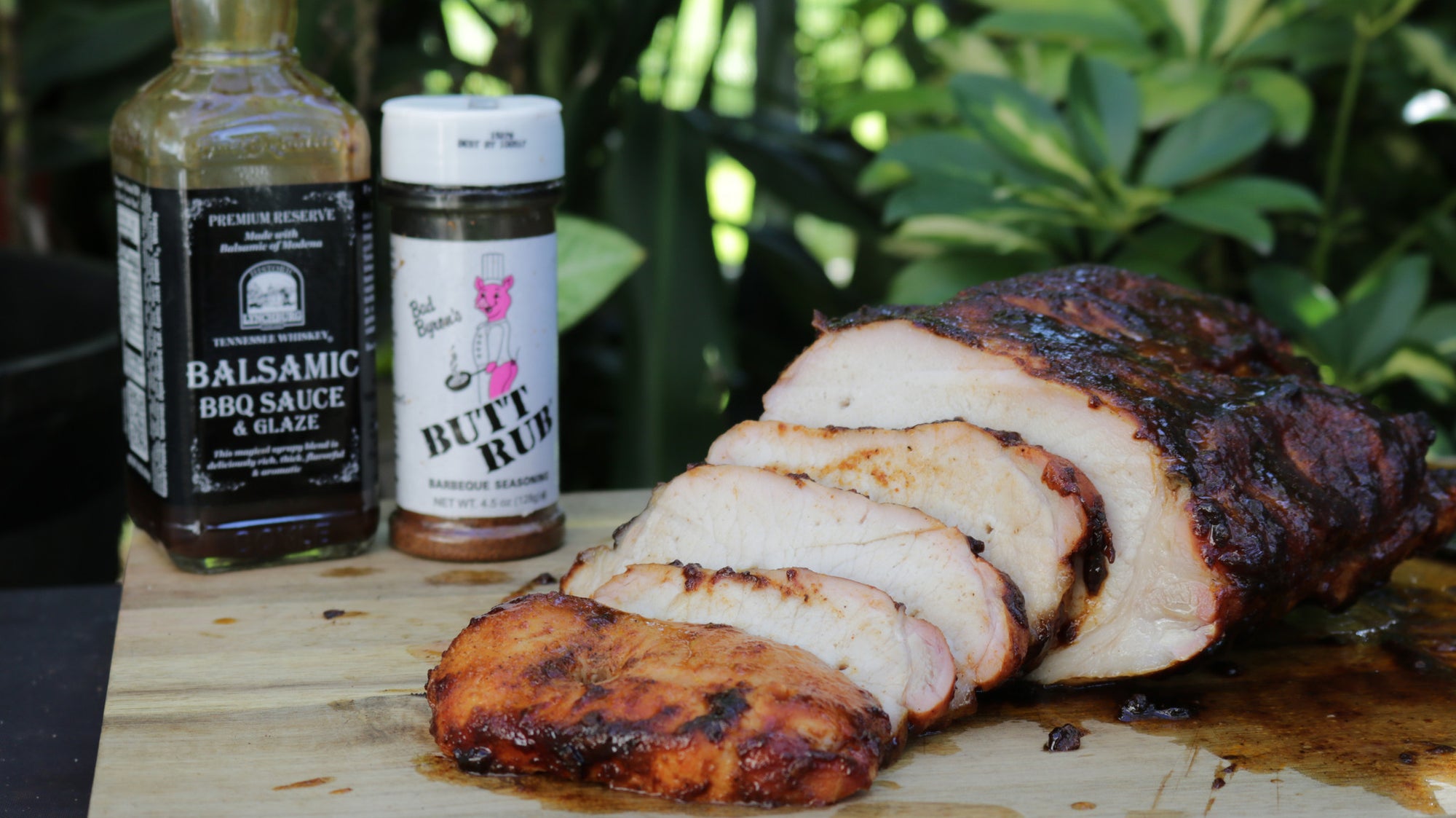 Rotisserie Pork Loin with Tennessee Whiskey Balsamic BBQ Glaze