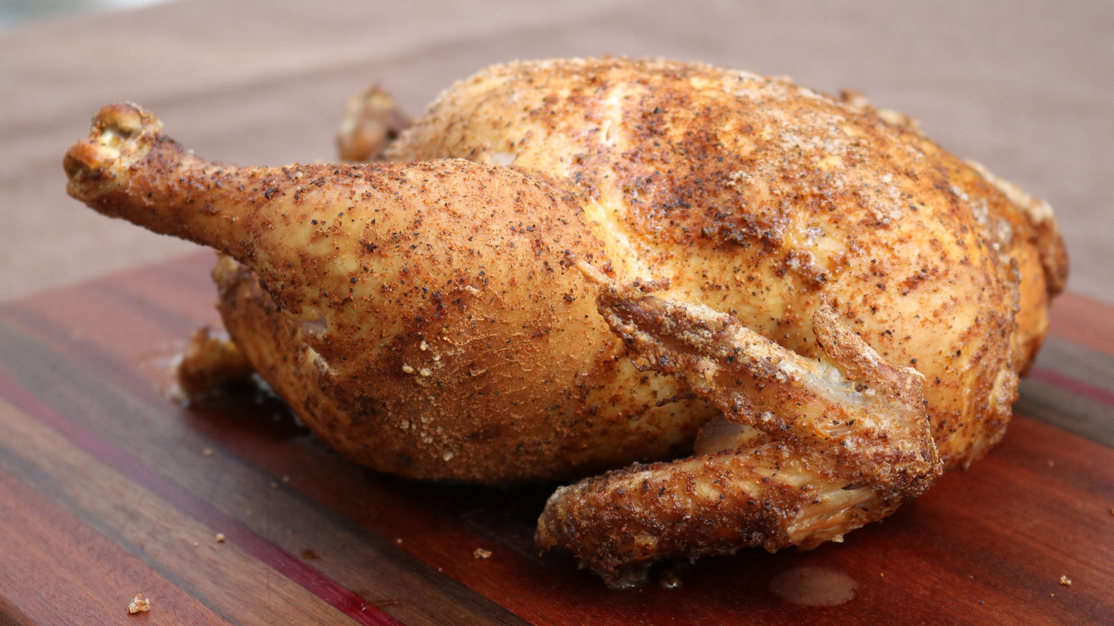 Cajun Chicken Injected with Creole Butter in the Masterbuilt Electric Smoker