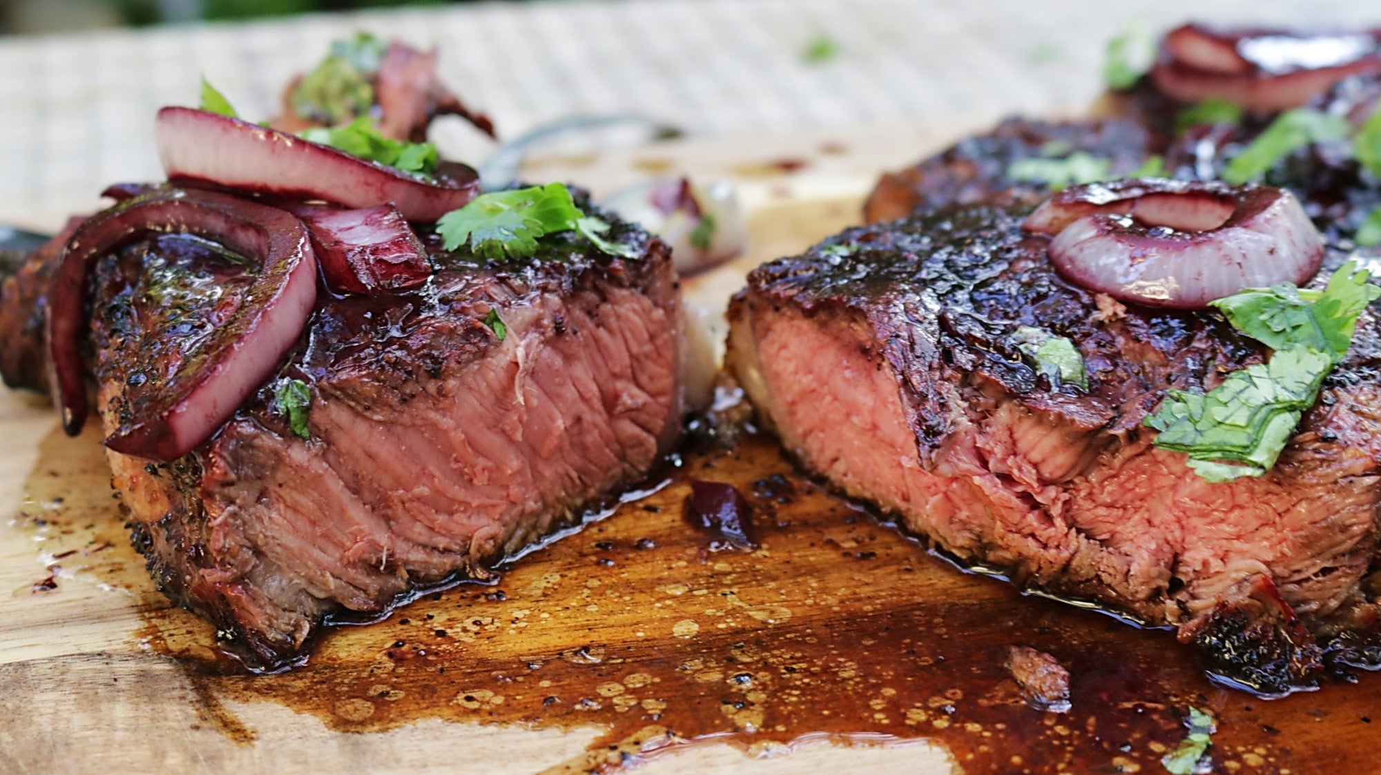 Grilled Ribeye with Red Wine Sauce