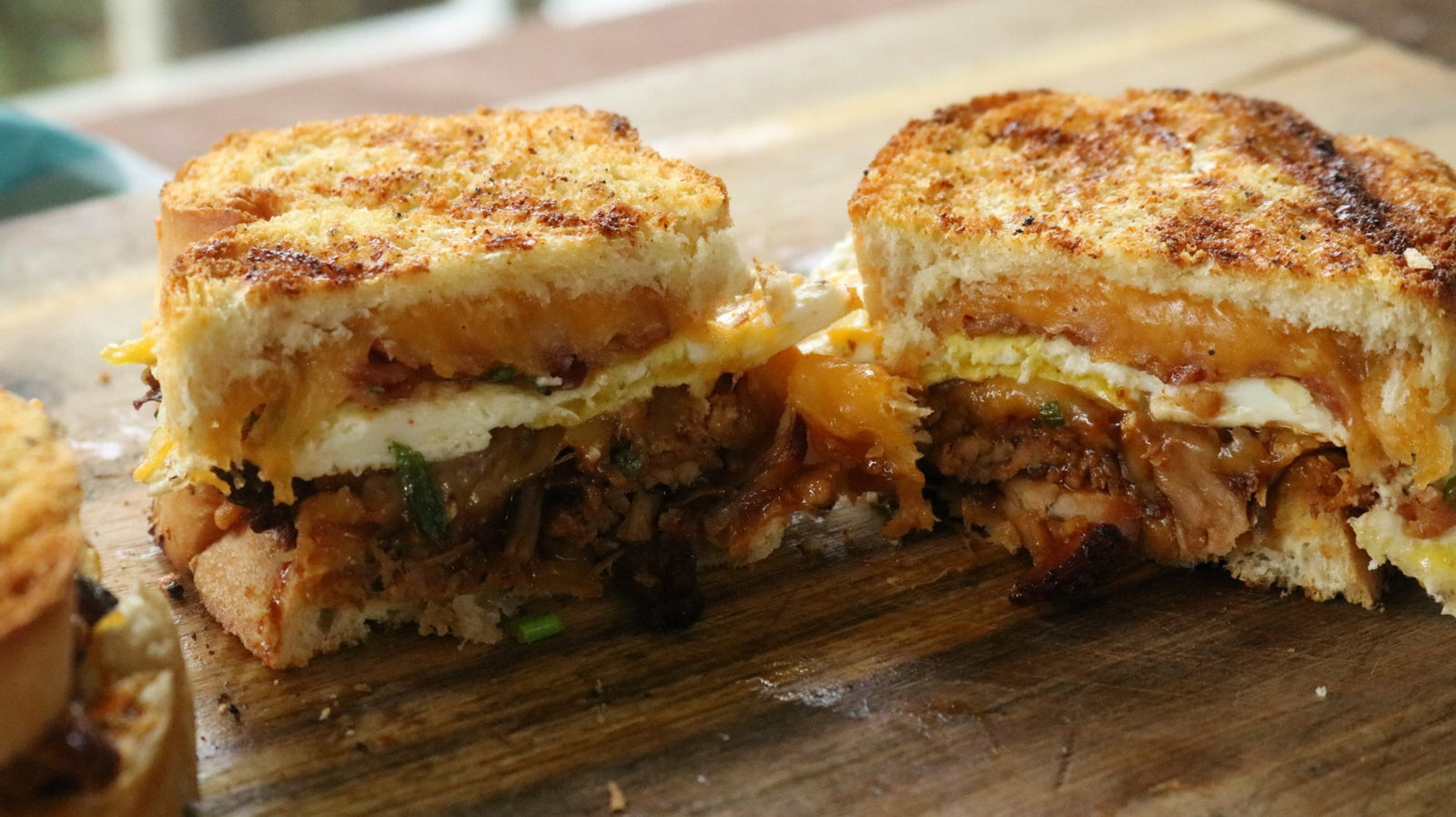 Pulled Pork Grilled Cheese Sandwich